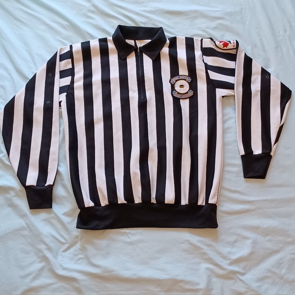 Vintage 1990s Nova Scotia Hockey Association Referee Jersey Adult Size L Bauer